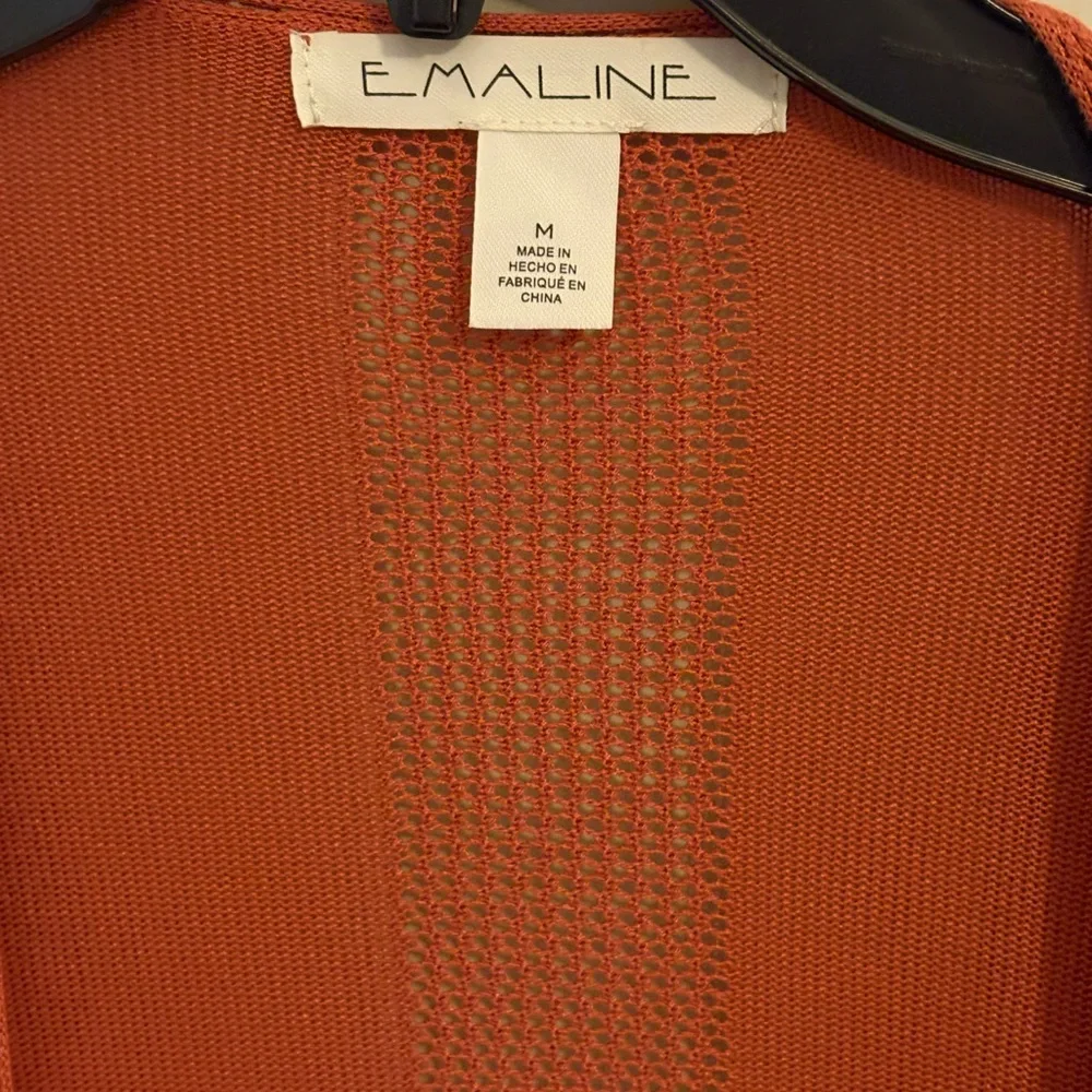 Orange cardigan size medium - Picture 3 of 4